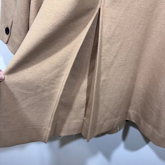 Land's End Women's Camel Wool Blend Car Coat Jacket Size 26W Office Preppy - Picture 5 of 8